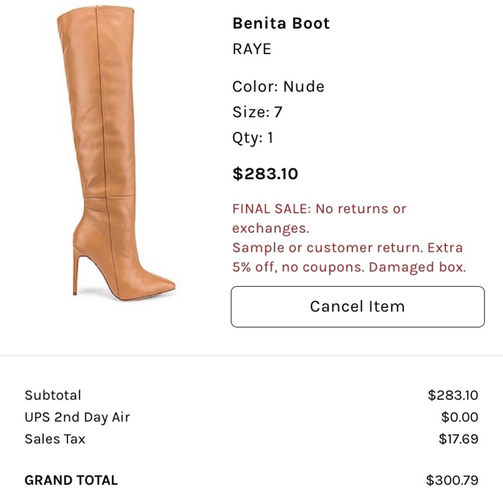 Over the knee tan leather boots